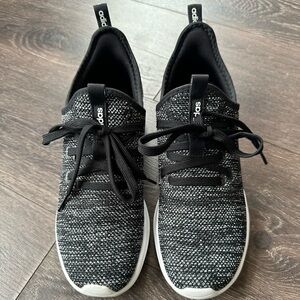 Adidas Cloudfoam Super Black and Gray Shoes
